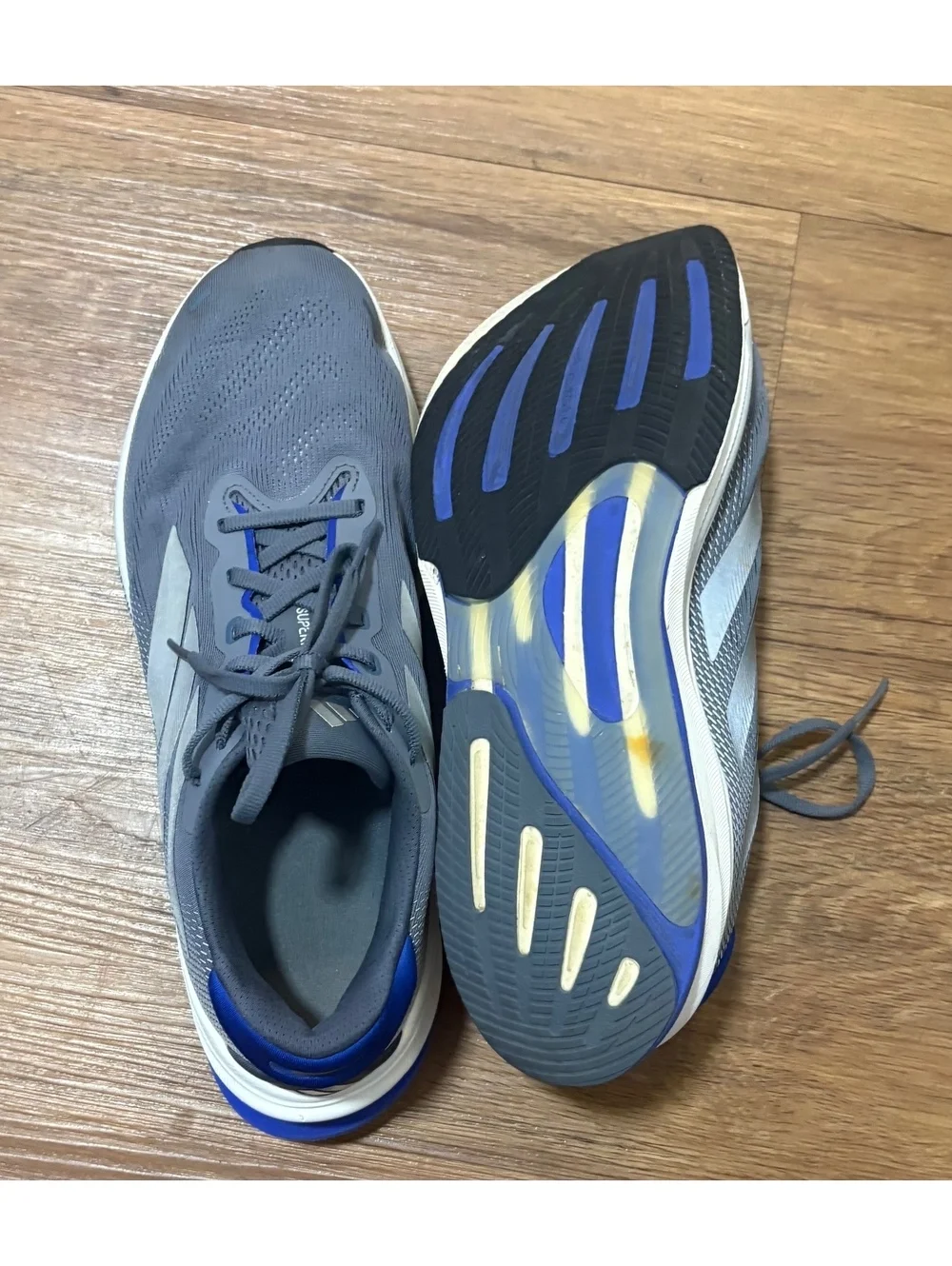 Adidas Supernova Rise 2 Men’s Size 10 Gray Blue Dreamstrike+ Running Shoes